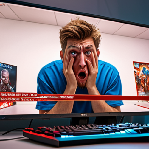 Home 4 A frustrated gamer surrounded by error messages on their computer screen, highlighting common issues like "MSVCP