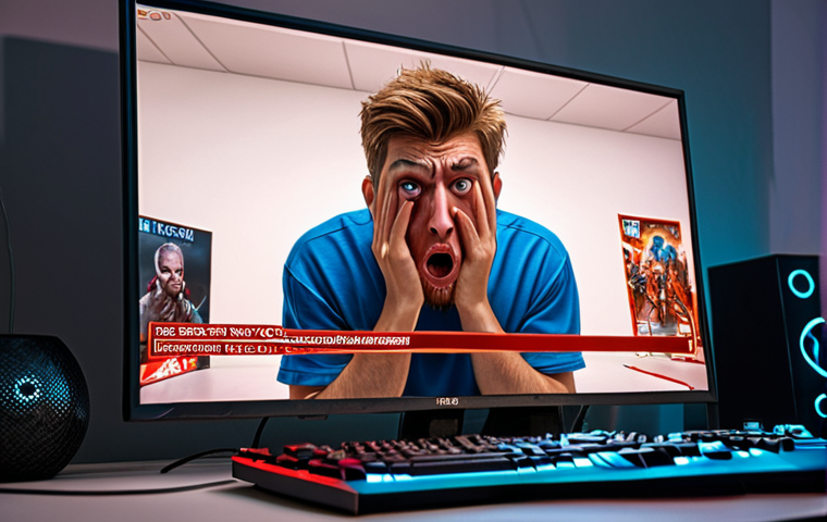 A frustrated gamer surrounded by error messages on their computer screen, highlighting common issues like "MSVCP